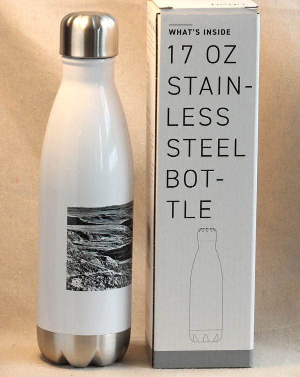 GNP Stainless Steel Water Bottle White back