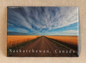 Robert Postma Magnet Gravel Road and Blue Sky in Saskatchewan