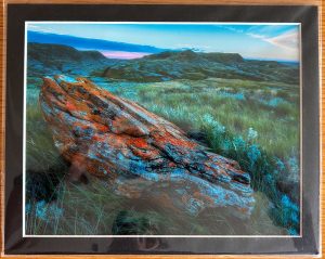 Plateau Rock and Grasslands Matted Print - Robert Postma