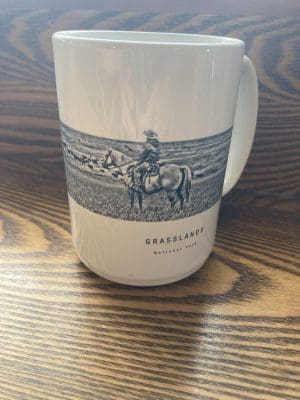 Grasslands National Park Cowboy White Mug